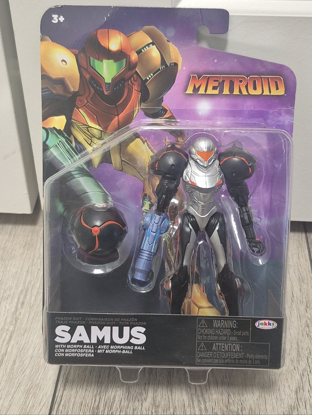 Metroid Samus Aran Phazon Suit W/ Morph Ball Figure 2024 Jakks Pacific New